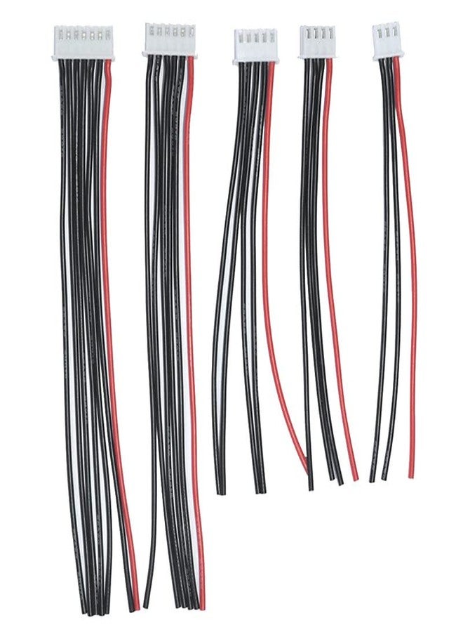 LINSYRC 10pcs 2S 3S 4S 5S 6S Balance Connector Male Plug Extension Cable JST-XH RC Lipo Connector Adapter with 15cm 22awg Silicone Cable (2-6s) - Image 1